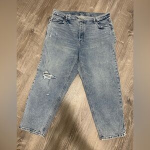 Women’s Old Navy Extra High Rise Straight Classic Blue Jeans